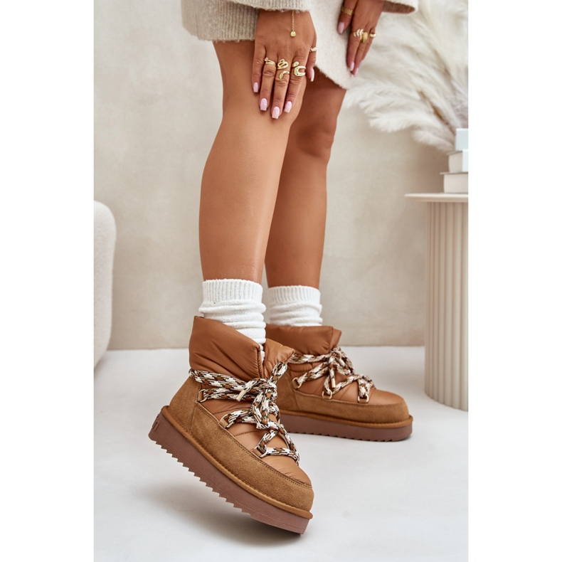 Čizme za snijeg Model DFSH375003 Smeđe smeđa 1