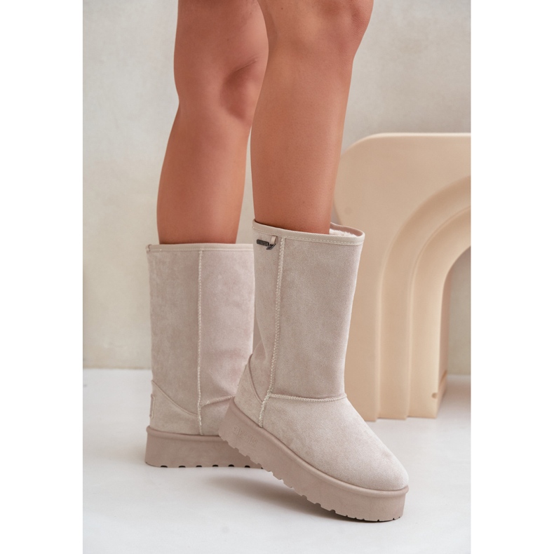 Big Star OO274894 Svijetlo bež čizme za snijeg 1