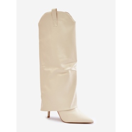 Model 35858 Svijetlo bež čizme 2