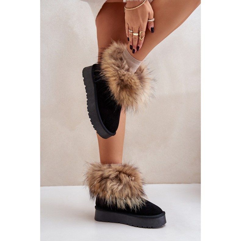 Čizme za snijeg Model W5893 Crne crno 1