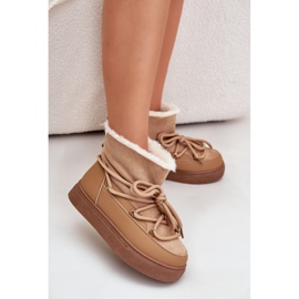 Model 8933 Camel čizme za snijeg smeđa 1