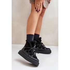 Čizme za snijeg Model 24882 Crne crno 1