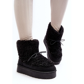 Čizme za snijeg Model 20223-4A crne crno 2