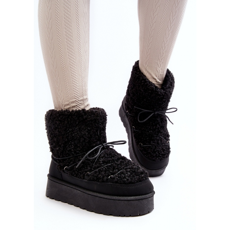 Čizme za snijeg Model 20223-4A crne crna 2