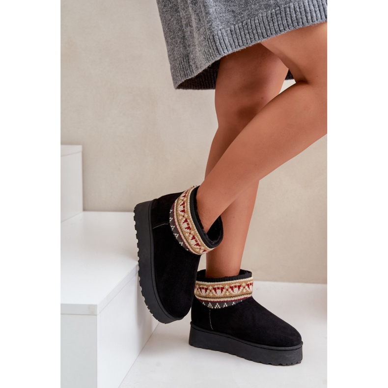 Čizme za snijeg Model 20226-4A crne crna 1