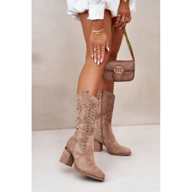 S. BARSKI S.Barski HY42-028 Bež čizme 1