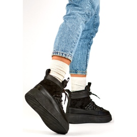 Čizme za snijeg Model 24-72302B crne crna 1