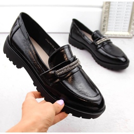 Filippo W PAW545 crne lakirane cipele s kubičnim cirkonijem crna 1