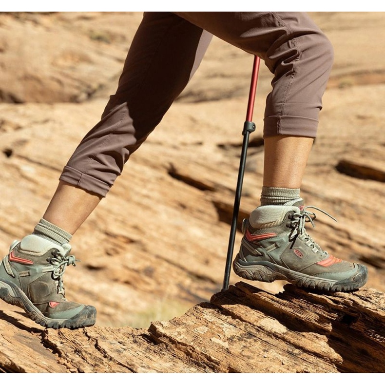 Trekking cipele Keen Ridge Flex Mid Wp KE-1024921 smeđe smeđa 2