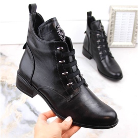 Izolirane gležnjače s ravnom petom Jezzi W JEZ412A, crne crno 1