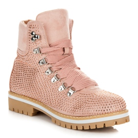 Vices Traperi sa širokim vezicama ružičasta 1