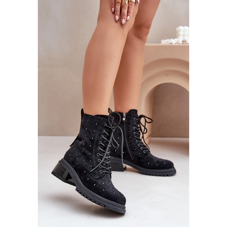 S.Barski Ukrašene ženske izolirane radne čizme D&amp;A MR880-017 crne crna 2