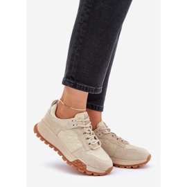 Ženske kožne tenisice Big Star OO274A315 Hi-Poly System Bež 1