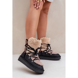 Ženske čizme za snijeg s krznom D.Franklin DFSH370012 crne crna 2