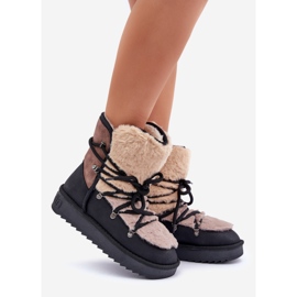 Ženske čizme za snijeg s krznom D.Franklin DFSH370012 crne crno 1