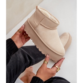 Ženske izolirane čizme za snijeg na platformi, svijetlo bež 2