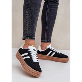 Ženske sportske tenisice na platformu, crne crna 2