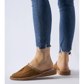 Smeđe ženske highlander papuče smeđa 1