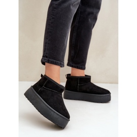 Ženske čizme za snijeg s krznenom postavom TL242, crne crna 1