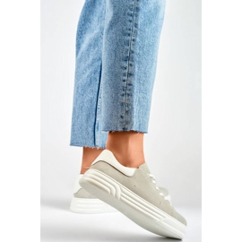 Ženske kožne sportske cipele, sive GD-XF-113G siva 1