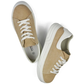 Goodin Bež ženske kožne sportske cipele GD-XF-113BE 2