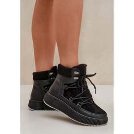 Ženske izolirane čizme za snijeg MD9944-1 crne crna 1