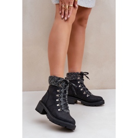 Izolirane ženske trappers MD1055-1 crne crna 1