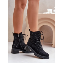 Ženske radnice sa kamenčićima MR880-017 crne crno 1