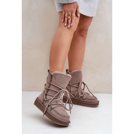 D.Franklin Ženske čizme za snijeg s krznom DFSH375004, bež 1