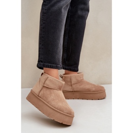 Ženske čizme za snijeg podstavljene krznom TL242-63, bež boje 1