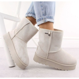 Big Star ženske čizme za snijeg OO274897 s TEX membranom bež 2