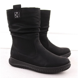 Rieker 74283-00 izolirane gležnjače s patentnim zatvaračem, crne crna 2