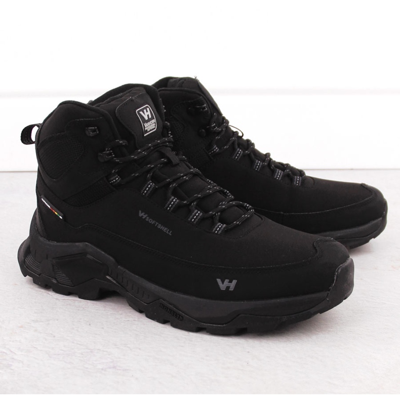 Vodootporne muške trekking cipele, crne, Vanhorn 99302 crna 1