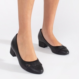 Goodin Crne ženske cipele s niskom petom crno 1