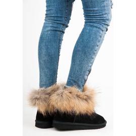 Coco Perla Kožni mukluki crno 1