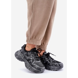 Ženske tenisice s distressima na platformu, crne crna 1