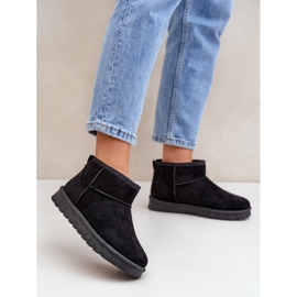 Ženske čizme za snijeg od eko antilop crne boje crno 2