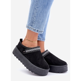 Crne čizme za snijeg s ukrasnim vezom crna 1