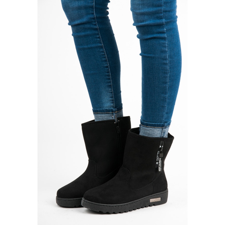 Super Me Čizme za snijeg na patent zatvarač crna 2