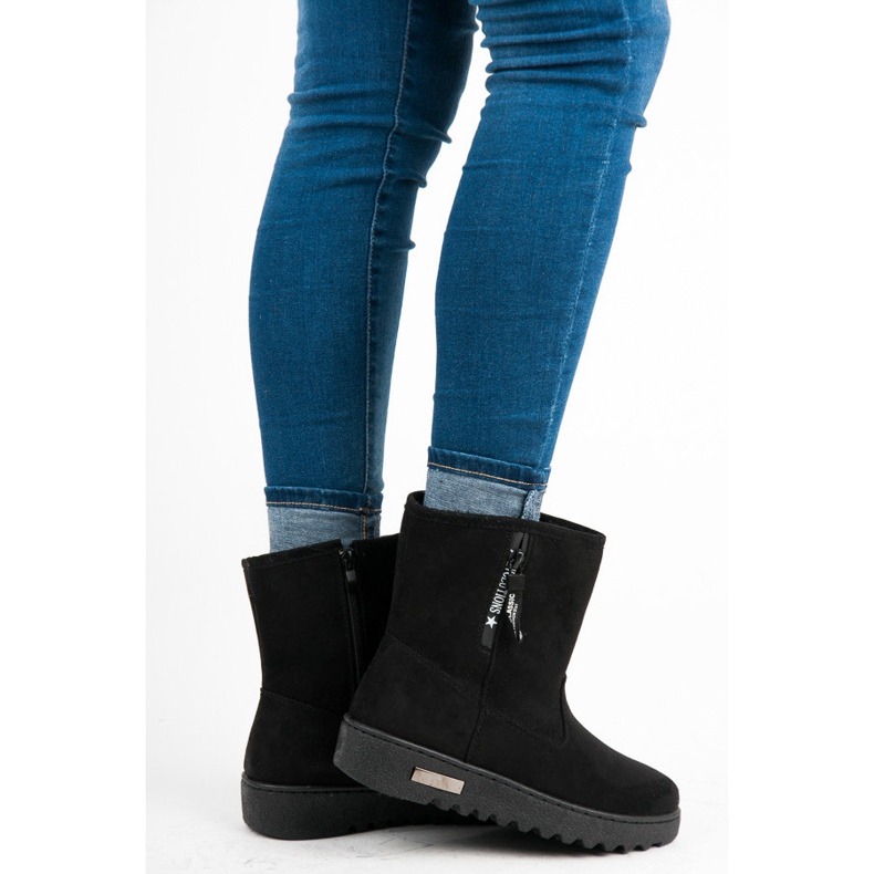 Super Me Čizme za snijeg na patent zatvarač crna 1