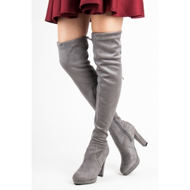 Vices Sive antilop čizme od bedra siva 1