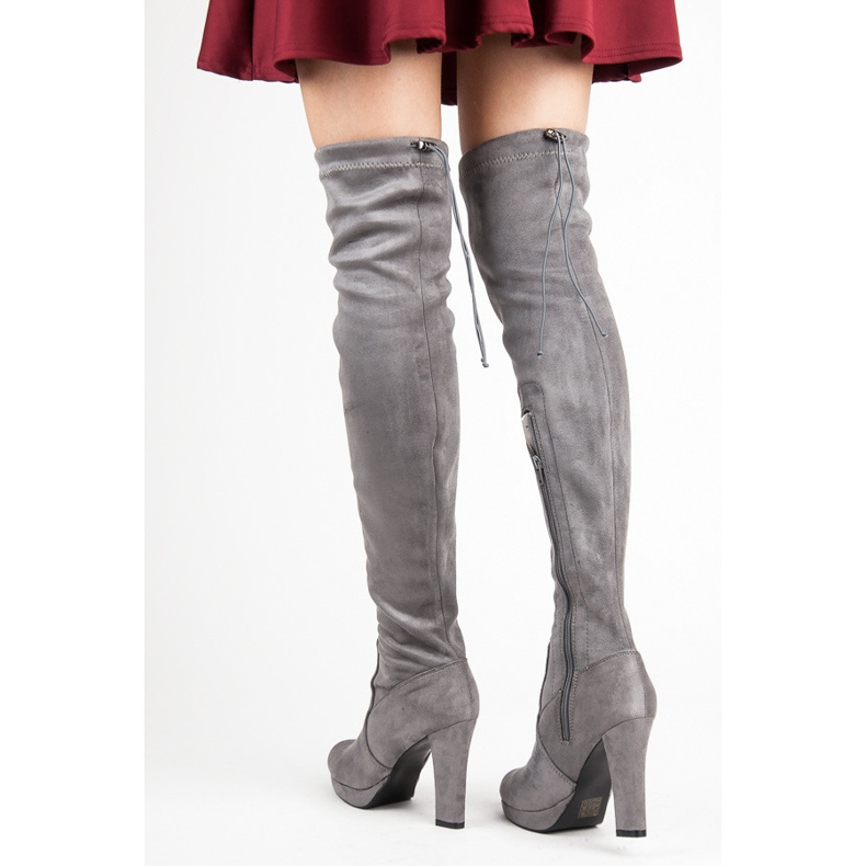 Vices Sive antilop čizme od bedra siva 2