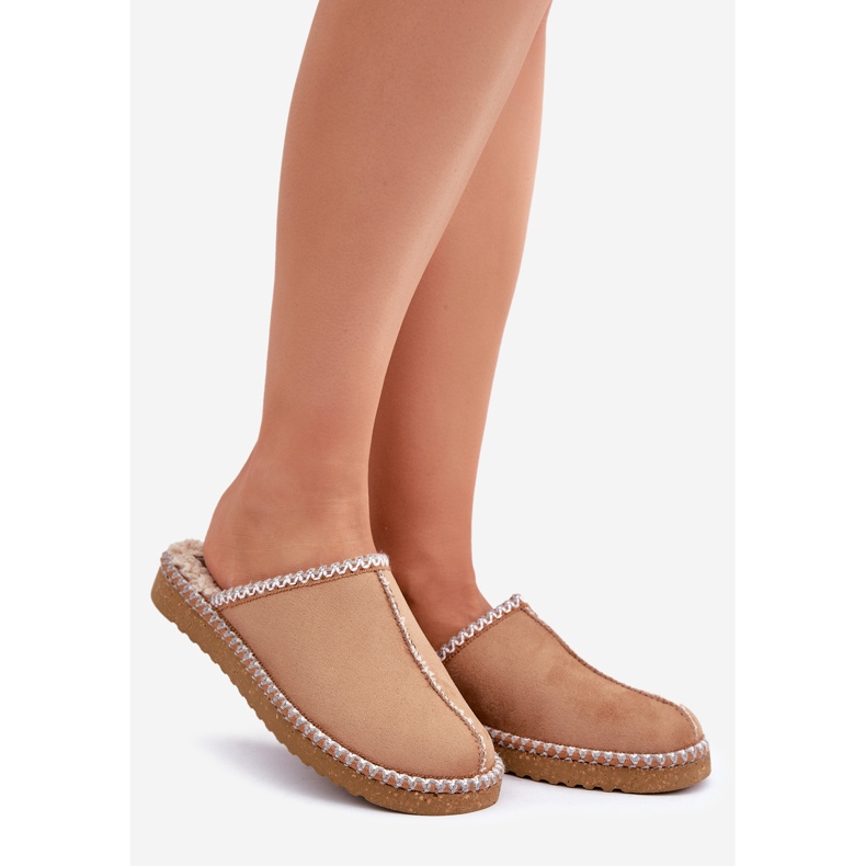 Inblu Ženske Camel papuče s vezom Kućne cipele smeđa 1