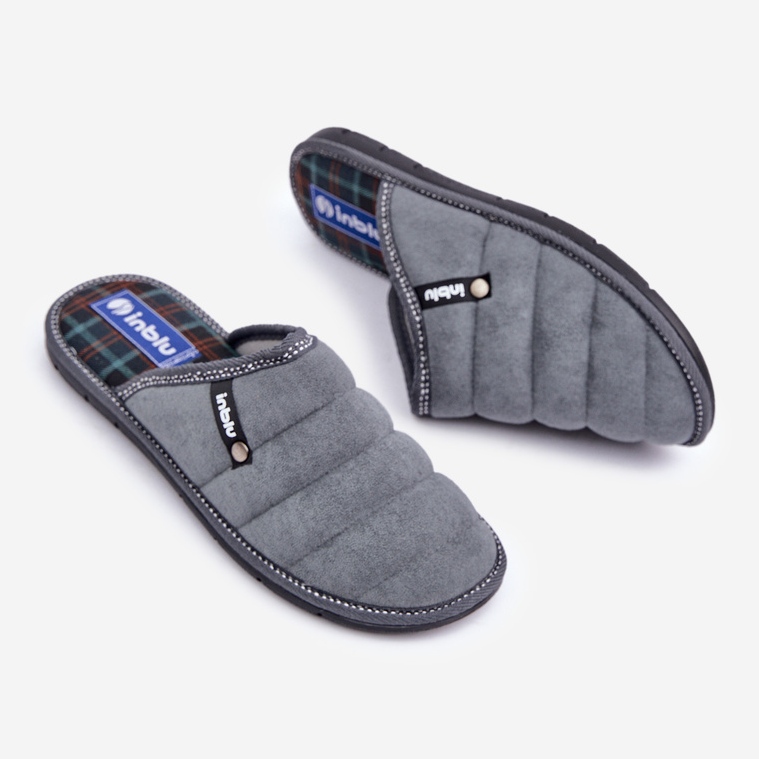 Inblu Udobne muške kućne cipele sive boje siva 2