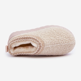 Dječje čizme za snijeg s krznom, tip ovčje kože, svijetlo bež 1