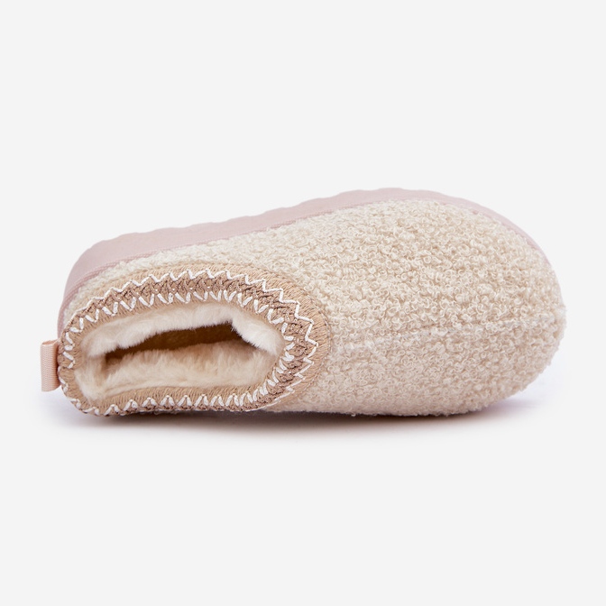 Dječje čizme za snijeg s krznom, tip ovčje kože, svijetlo bež 1