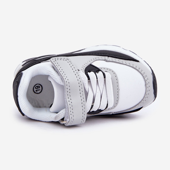 FR1 Dječje sportske cipele s platformom, bijele i crne bijela 2