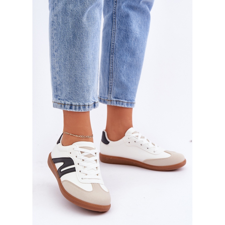 Ženske niske tenisice od eko kože, bijele i crne Navidemi bijela 2