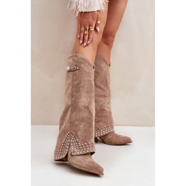 Step in style Čizme Model Iveliri LQ-135 Dark Beige - Zakoračite sa stilom bež 1