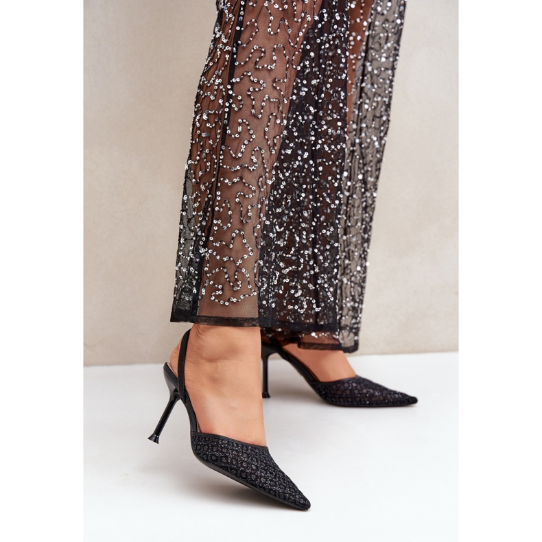 Step in style Visoke pete Model Berilae B1639-202 Black Glitter - Zakoračite sa stilom crno 1